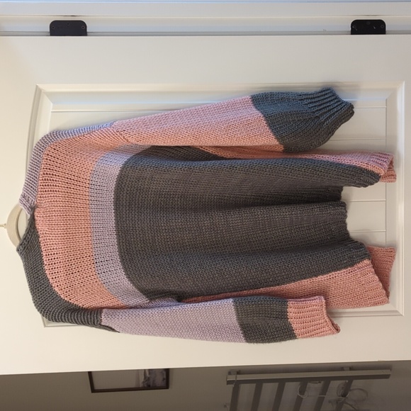 Macaron Chunky Knit Colorblock Cardigan - Picture 5 of 5